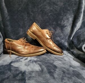 Joseph Abboud Rich Brown Leather Oxfords